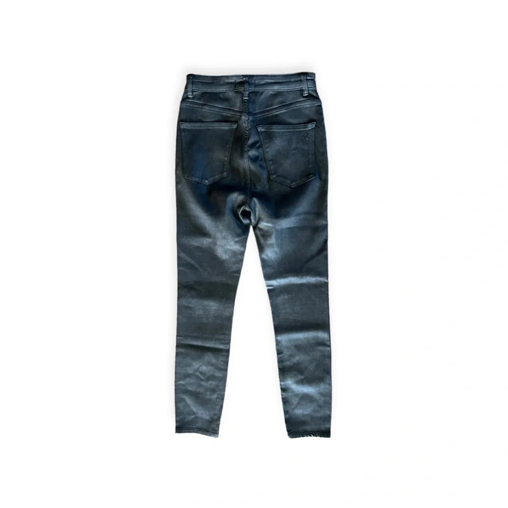 DL1961 Chrissy Ankle pants Jeans Ultra High Rise skinny graphite black 27 - Picture 4 of 11